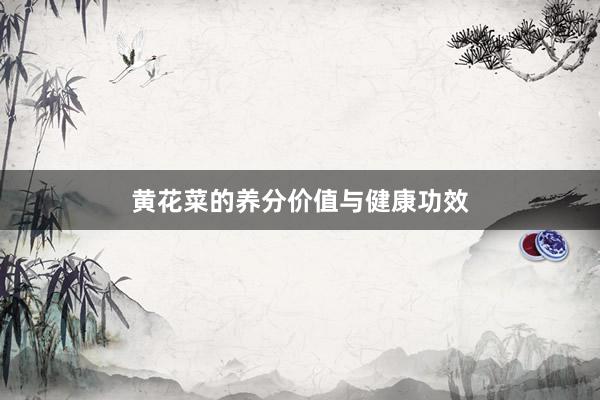 黄花菜的养分价值与健康功效
